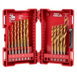 48-89-4860 Juego de brocas métricas de titanio SHOCKWAVE™ RED HELIX™ (19 piezas)