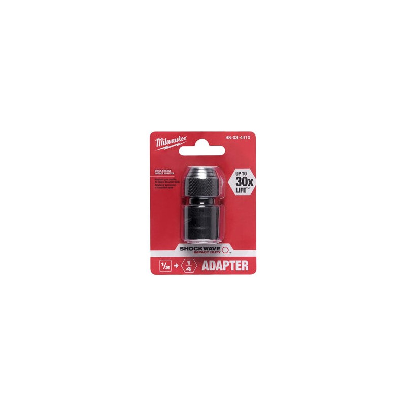 48-03-4410 Shockwave – Adaptador hexagonal cuadrado de 1/2 pulgadas por 1/4 pulgadas